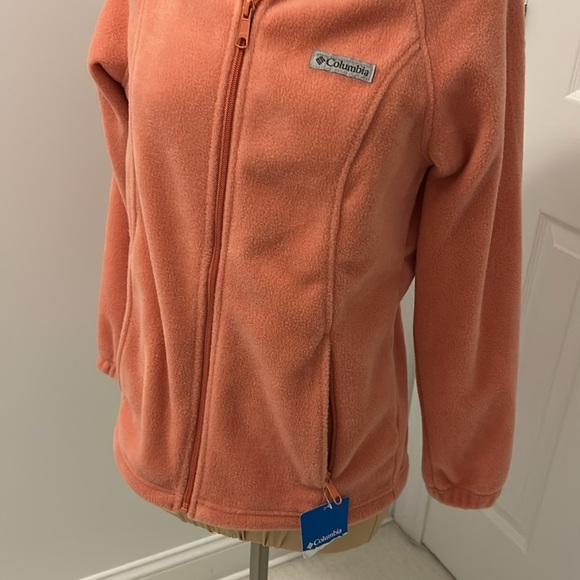 Columbia Benton Springs Full Zip Fleece Hoodie Pale Orange - Picture 4 of 8
